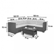 Provence Set m�anyag kerti sarok �l�garnit�ra barna - meleg taupe