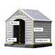 Dog House m�anyag kerti kutya�l sz�rke