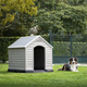 Dog House m�anyag kerti kutya�l sz�rke
