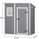 Manor Pent 6x6 m�anyag kerti t�rol� h�z sz�rke - feh�r