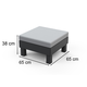Elements m�anyag kerti asztal grafit sz�rke, p�rn�val