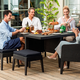 Columbia 7 r�szes m�anyag kerti b�tor garnit�ra whiskey barna - gomba
