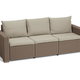 California 3 Seater Set m�anyag kerti b�tor garn cappuccino - homok