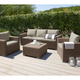 California 3 Seater Set m�anyag kerti b�tor garn cappuccino - homok