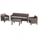 Orlando set with 3 seat sofa m�anyag kerti b�tor szett cappuccino