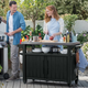 Unity XL m�anyag kerti grill asztal grafit sz�rke 183L