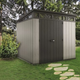 Artisan 9x7 m�anyag kerti t�rol� h�z barn�s sz�rke - antracit