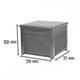 Cube rattan m�anyag kerti t�rol� l�da 208 L antracit sz�rke