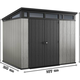 Artisan 9x7 m�anyag kerti t�rol� h�z barn�s sz�rke - antracit
