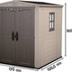 Factor 6x6 m�anyag kerti t�rol� h�z beige - taupe