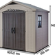 Factor 8x6 m�anyag kerti t�rol� h�z beige - taupe