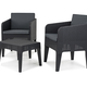 Columbia balcony m�anyag kerti b�tor szett grafit sz�rke