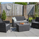 Corona Set m�anyag t�rol�s kerti b�tor garnit�ra grafit  - h�v�s sz�rke