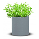 Large Cylinder Planter m�anyag kerti vir�gl�da ez�st sz�rke