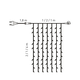 K�lt�ri LED f�nyf�gg�ny, meleg feh�r, 1 x 2 m