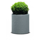 Small Cylinder planter m�anyag kerti vir�gl�da ez�st sz�rke
