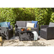 Monaco Set m�anyag kerti b�tor garnit�ra grafit - h�v�s sz�rke