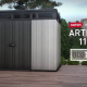 Artisan 11x7 m�anyag kerti t�rol� h�z barn�s sz�rke - antracit