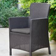 Miami DC rattan hat�s� m�anyag kerti sz�k grafit - vil�gos sz�rke
