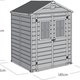 Scala 6x5 m�anyag kerti t�rol� h�z