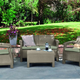 Corfu Set m�anyag kerti b�tor garnit�ra cappuccino - homok