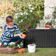 Marvel Plus m�anyag kerti t�rol� l�da 270L-es antracit sz�rke 