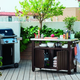 Unity XL m�anyag kerti grill asztal barna 183L