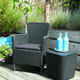Trenton m�anyag kerti fotel grafit - h�v�s sz�rke