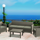 Orlando set with 3 seat sofa m�anyag kerti b�tor szett grafit sz�rke