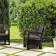 Tarifa 2 x chairs m�anyag kerti fotel grafit sz�rke