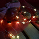 T�nd�rf�ny csillaggal, meleg feh�r, ez�st sz�n� r�zk�bel, 20 LED, 2 m