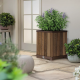 Deco sz�gletes magas�tott m�anyag kerti vir�gl�da di� 74L