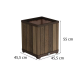 Deco sz�gletes magas�tott m�anyag kerti vir�gl�da di� 74L