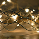 Elemes f�nykoszor�, meleg feh�r, �tl�tsz� k�bel, 40 LED, 30 cm �tm�r�