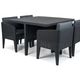 Columbia 5 r�szes m�anyag kerti b�tor garnit�ra grafit - sz�rke
