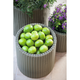 Medium Cylinder planter m�anyag kerti vir�gl�da ez�st sz�rke
