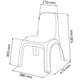Kids Chair m�anyag gyerek sz�k vil�gos k�k