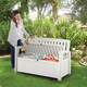 Patio Bench m�anyag kerti pad/t�rol� feh�r 227 L