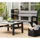 Montero m�anyag kerti pad grafit - barn�s sz�rke (2 szem�lyes)