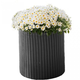 Medium Cylinder planter kerti m�anyag vir�gl�da antracit sz�rke