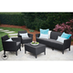 Salemo 3 seater m�anyag kerti b�tor szett grafit - h�v�s sz�rke