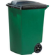 G�rg�s m�anyag k�lt�ri szemetes 100 L z�ld - fekete tet�vel