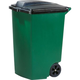 G�rg�s m�anyag k�lt�ri szemetes 100 L z�ld - fekete tet�vel