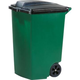 G�rg�s m�anyag k�lt�ri szemetes 100 L z�ld - fekete tet�vel