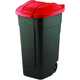G�rg�s m�anyag kerti szemetes 110 L fekete - piros tet�vel 
