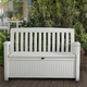 Patio Bench m�anyag kerti pad/t�rol� feh�r 227 L