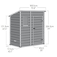 Manor Pent 6x4 m�anyag kerti t�rol� h�z sz�rke - feh�r