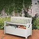 Patio Bench m�anyag kerti pad/t�rol� feh�r 227 L