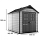Newton 759 m�anyag kerti t�rol� h�z sz�rke