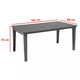 Futura m�anyag kerti asztal grafit sz�rke
